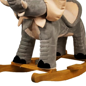 راکر فیل کودک چوبی طوسی -اسباب بازی